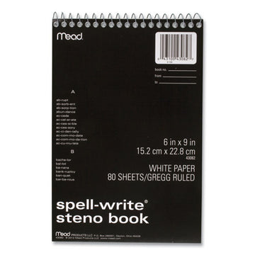 Mead® Spell-write Wirebound Steno Pad, Gregg Rule, Randomly Assorted Cover Colors, 80 White 6 X 9 Sheets freeshipping - TVN Wholesale